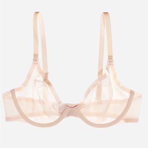 NWT CUUP mesh bra, 34D. Style: “The Plunge.” Color: Blush.